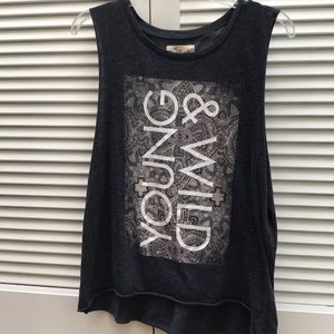 Hollister young and wild tank top